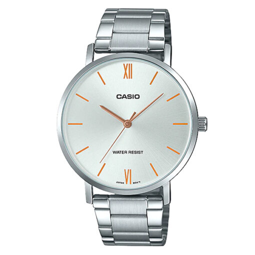 casio mtp-vt01d-7b casio silver stainless steel strap mens wrist watch