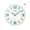 Casio IQ-63-7d white resin frame analog dial neobrite numbers wall clock