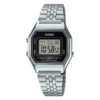 Casio LA-680WA-1D silver stainless steel ladies digital vintage dial watch