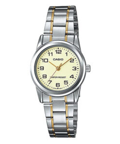 Casio LTP-V001SG-9B two tone stainless steel ladies wrist watch