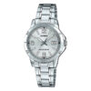 Casio LTP-V004D-7B2 silver stainless steel silver dial ladies analog wrist watch