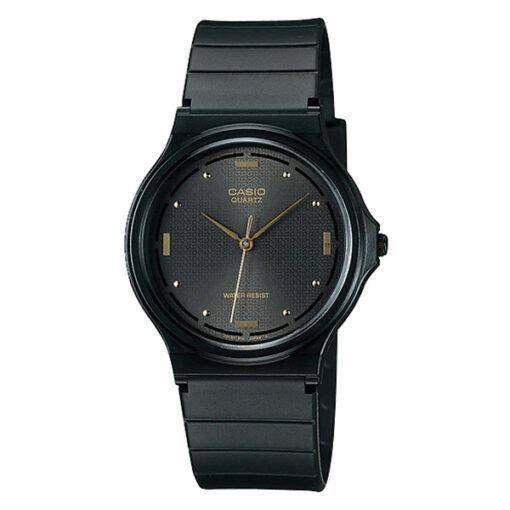 Casio MQ-76-1A black resin band black analog diall unisex wrist watch