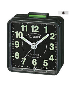 Casio TQ-140-1D black resin frame black numeric analog dial table clock