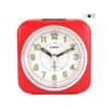 Casio TQ-143S-4D red resin frame white numeric dial analog table clock