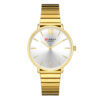curren 9040 golden bracelet chain & silver dial ladies analog budget gift watch