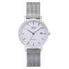 Q&Q A466J201Y silver mesh strap white analog dial mens wrist watch