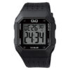 Q&Q M158J001Y black resin band Grey dial mens digtal sports watch