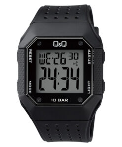 Q&Q M158J001Y black resin band Grey dial mens digtal sports watch