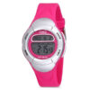 Q&Q M194J005Y pink resin band white dial girl digital hand watch