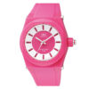 Q&Q VR32J006Y0 pink silicone band white dial girls analog wrist watch