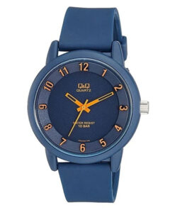 Q&Q VR52J002Y blue resin band blue dial mens analog wrist watch