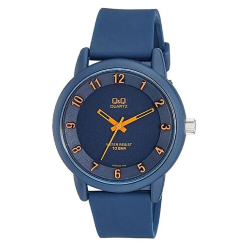Q&Q VR52J002Y blue resin band blue dial mens analog wrist watch