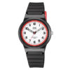 Q&Q VR94J004Y black resin strap white numeric dial unisex analog wrist watch
