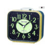 Rhythm CRA629NR18 gold resin frame black analog dial alarm clock