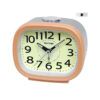 Rhythm CRA846NR14 orange silver resin frame analog dial alarm clock