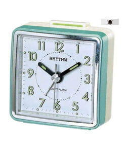 Rhythm CRE210NR05 green resin frame white numeric dial analog table alarm clock