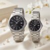 Casio Black Dial Couple Watch Set Pakistan | Stainless Steel Wedding & Anniversary Gift