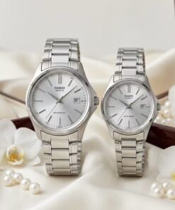 Casio Anniversary Gift Watch Set for Couples & Parents | Original Silver Dial Couple Watches Pakistan