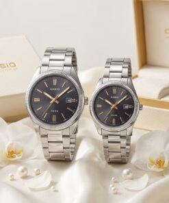 Premium Casio Black Dial Couple Watch Set Pakistan | Wedding & Anniversary Gift Watches