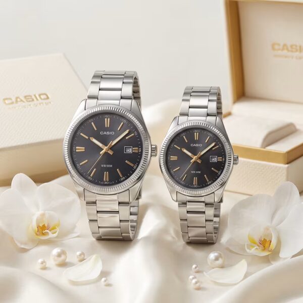 Premium Casio Black Dial Couple Watch Set Pakistan | Wedding & Anniversary Gift Watches