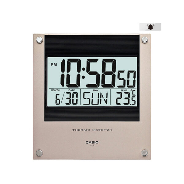casio 1D-11S-1 multi color resin case big digital dial with auto calender and thermometer feature wall clock