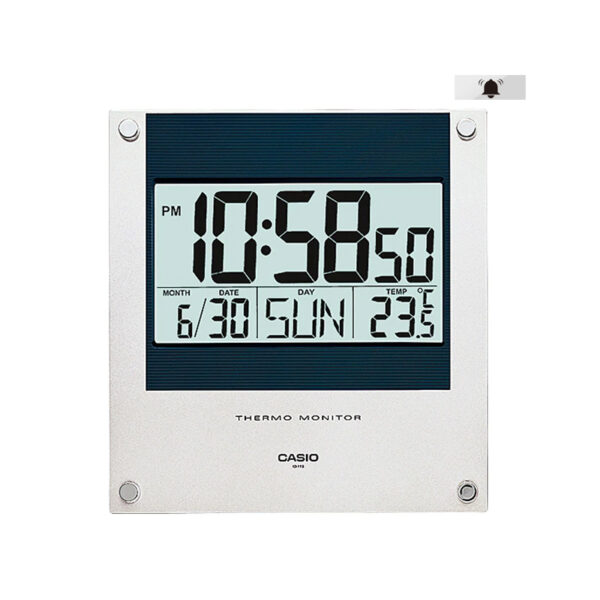 casio 1D-11S-2 multi color resin case big digital dial with auto calender and thermometer feature wall clock