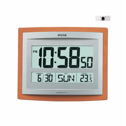 casio 1D-15S-5 digital dial multi color resin case table clock with snooze alarm