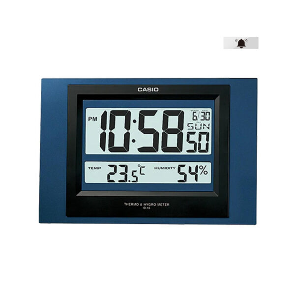 casio 1D-16S-2d multi color resin case digital alarm clock with temperature measuring and date dipslay feature
