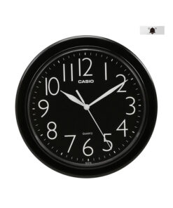 casio IQ-01S-1 black resin case numeric dial analog wall clock