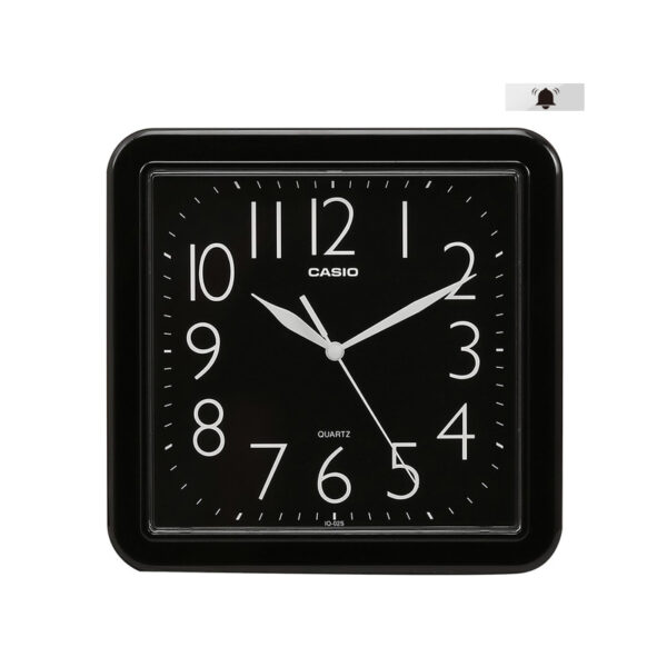 casio IQ-02S-1 black square shape analog wall clock