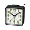 casio TQ-140-1B black resin square frame white analog table clock