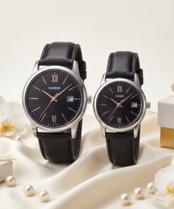 Original Casio Premium Leather Couple Watches Pakistan