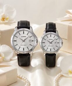 Original Casio Silver Dial Couple Gift Watch