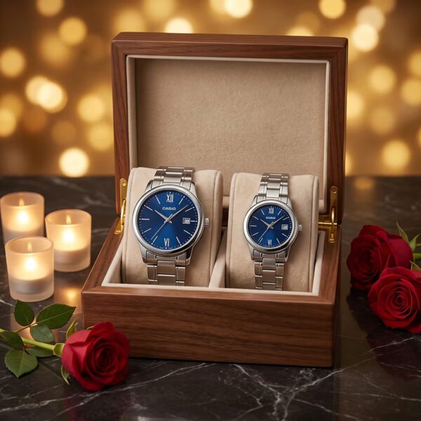 Anniversary Gift Casio Roman Dial Watch Set Pakistan