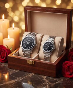 Original Casio Affordable Black Dial Couple Watches Pakistan - Image 3