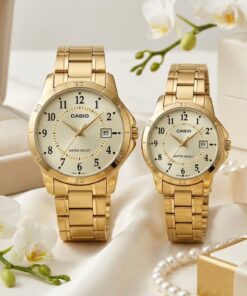 Casio Wedding Gift Watch Set for Couples | Gold Stainless Steel Couple Watches Pakistan