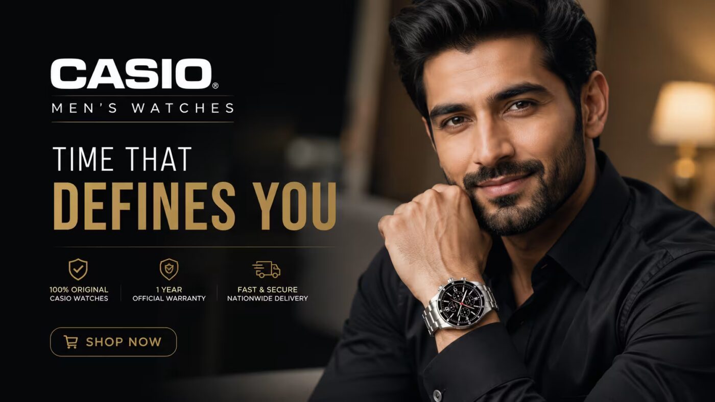 Casio men's watches CTA banner Watchcentre.PK