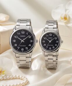 Casio Affordable Couple Watches with Stainless Steel Chain