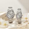 Anniversary Gift Watches for Couples | Casio Silver Dial Stainless Steel Couple Watch Set