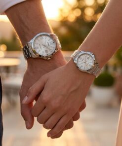 Alternative view of Casio Silver Couple Watch Set with Date Display for Anniversary