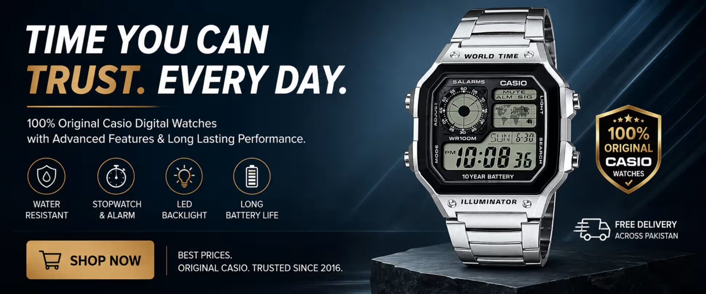 Casio watches Pakistan CTA banner desktop