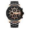 curren 8337 black stainless steel black dial Men's chronograph wrist watch