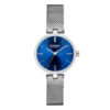 curren 9038 silver mesh strap blue dial ladies analog wrist watch