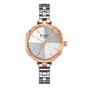 curren 9043 ladies silver bracelet chain white dial analog wrist watch