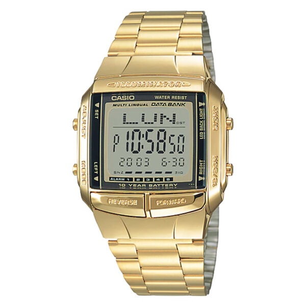 db-360g-9a casio golden chain data bank digital wrist w