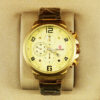 kademan 6098g golden stainless steel men's golden multi hand dial wrist watch