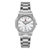 Kademan 829 silver stainless steel white analog dial ladies wrist watch