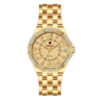 kademan 832 golden stainless steel chain golden dial ladies analog gift watch
