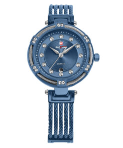 kademan 840 blue stainless steel blue dial ladies analog wrist watch