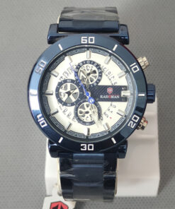 kademan-9088 blue stainless steel white dial men's chronograph wrist watch